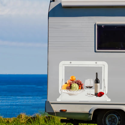 Mesa Plegable Exterior para Camper y Autocaravana | Mesa Picnic Abatible de Aluminio para RV