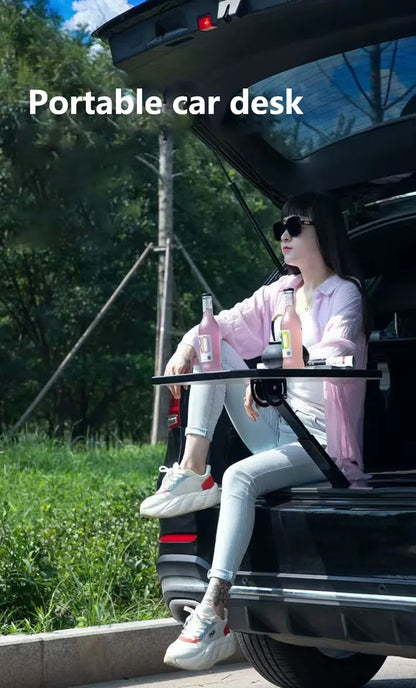 Mesa Plegable para Maletero de Coche y Camper | Mesa Trasera Portátil sin Instalación