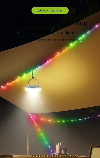Guirlande Solaire LED 10M - RGB Ambiance + IP65 pour Camping et Terrasse