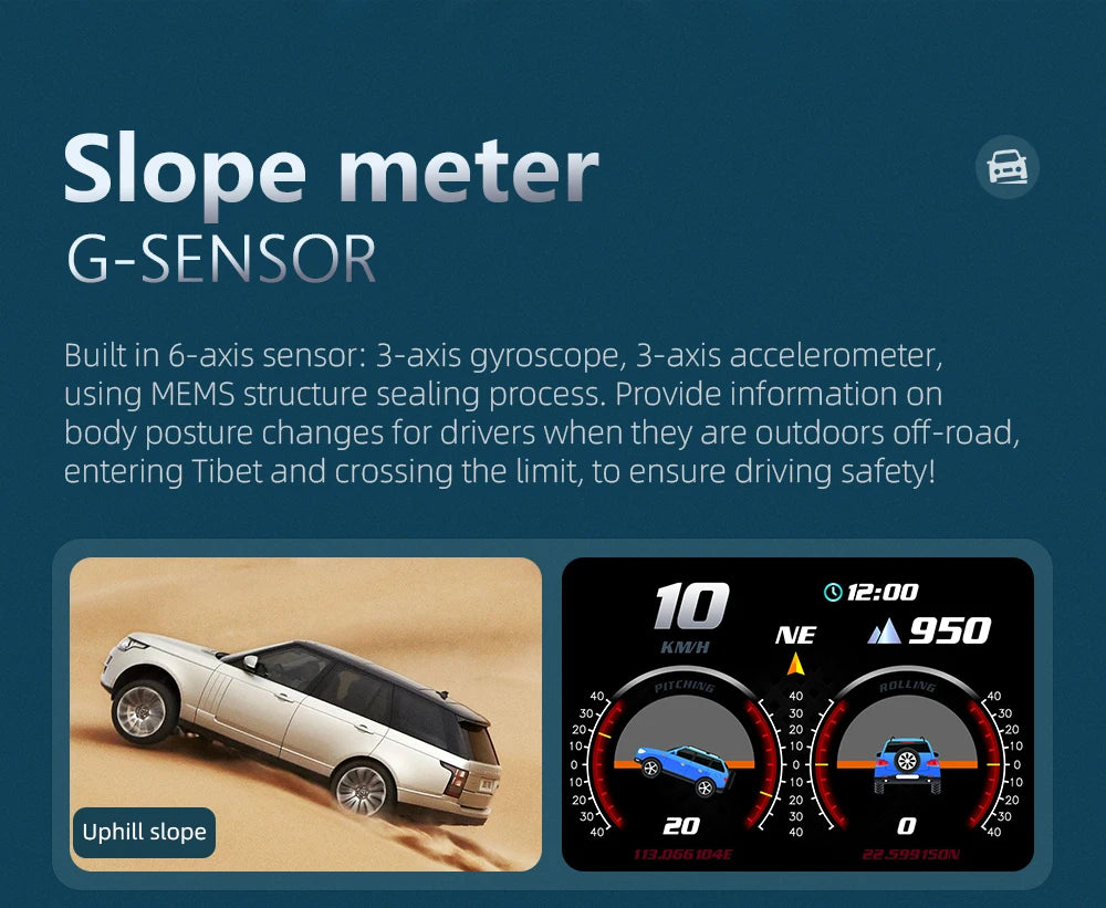 HUD Head Up Display OBD + GPS Universal – Velocímetro Digital para Coche con Pantalla 120×83 mm