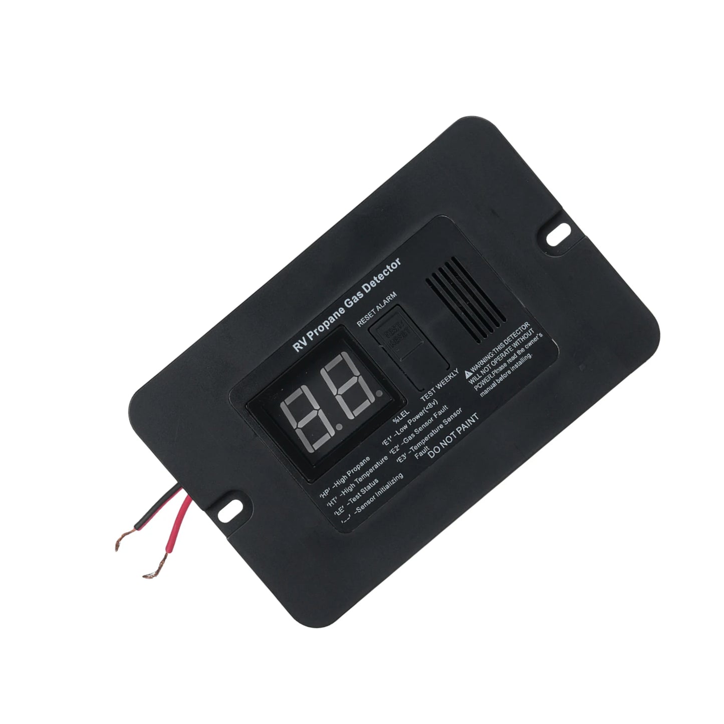 Detector Digital de Gas Propano 12V para RV y Cocina | Alarma de Fugas con Pantalla y Botón Test/Reset