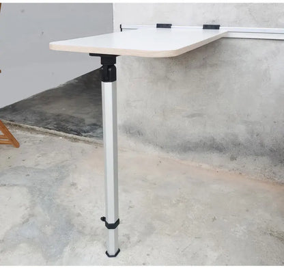 Mesa Plegable para RV con Pata Ajustable | Mesa Exterior y Interior de Aluminio Reforzado, Desmontable y Regulable