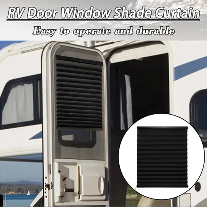 Rideau pare-soleil isolant avec tringle pour porte de camping-car
