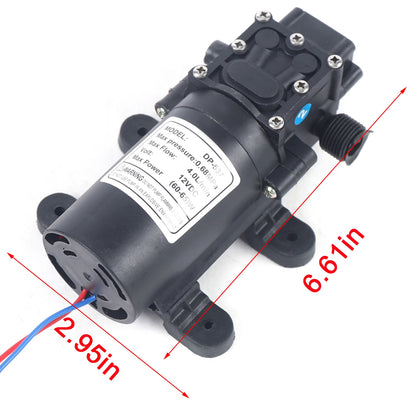 12V Diaphragm Water Pump with Pressure Switch – 5 L/min for Camper and Motorhome