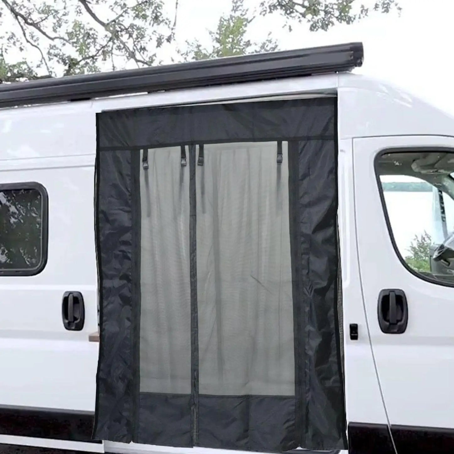 Cortina Mosquitera para Puerta de Autocaravana trasera o de lado