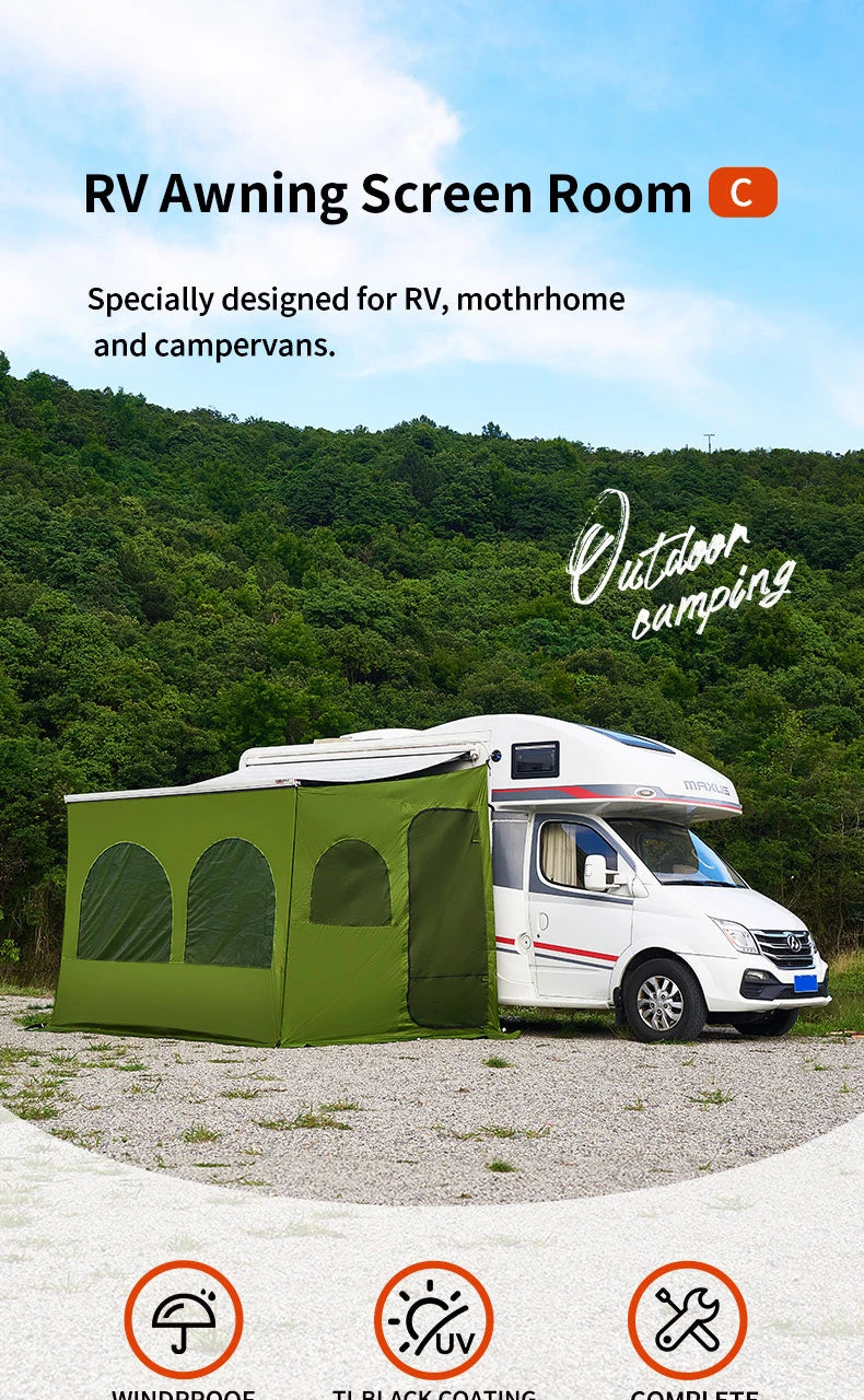 Tienda de Privacidad y Toldo Lateral para RV