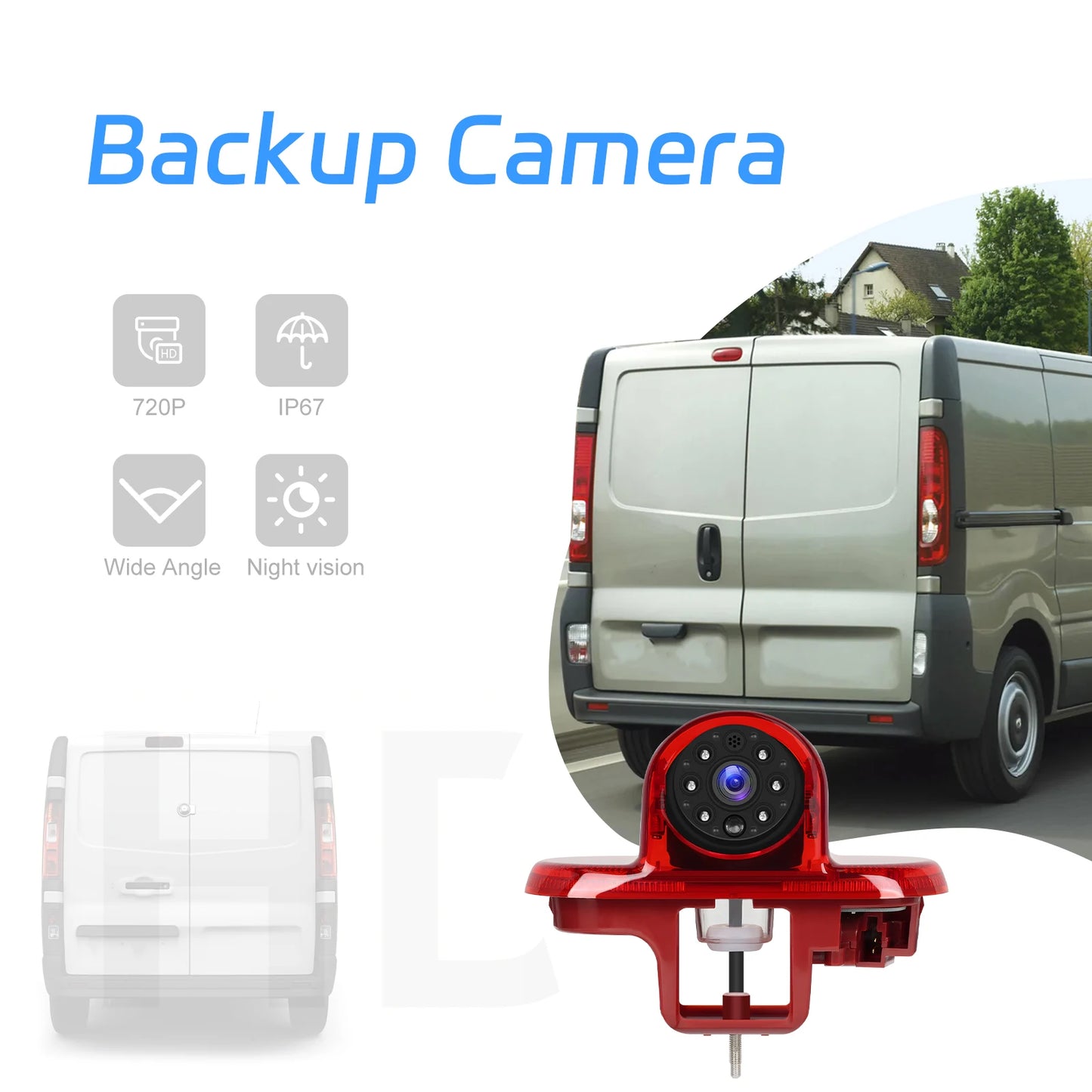 Renault Trafic / Vauxhall Vivaro 2001-2014 - Cámara Marcha Atrás con Luz de Freno