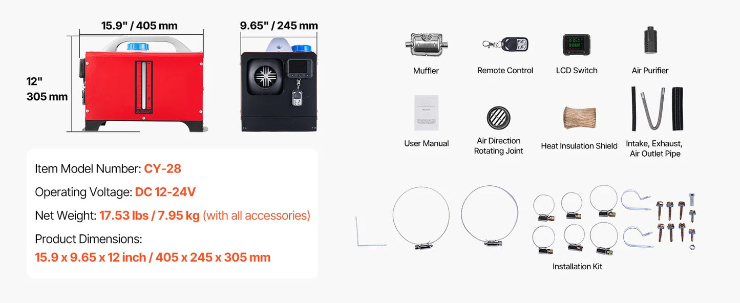 Calefactor Diesel Portátil 8kW
