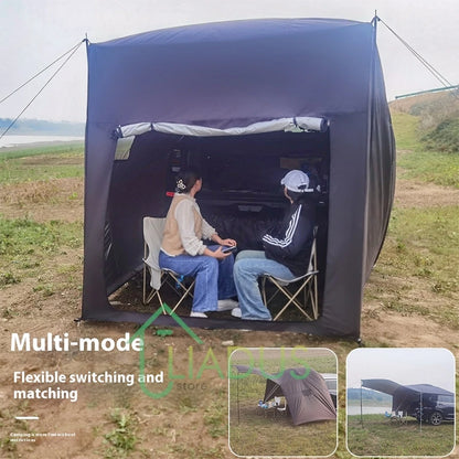 XXL Car and Camper Roof Tent 5.9x4.5m - Waterproof 2000mm · Anti-UV · Reinforced Structure · Express Setup · 8+ People