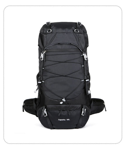 WEST TUNE External Frame Hiking Backpack - Durable Nylon · Rain Cover · Size L · Heavy Load