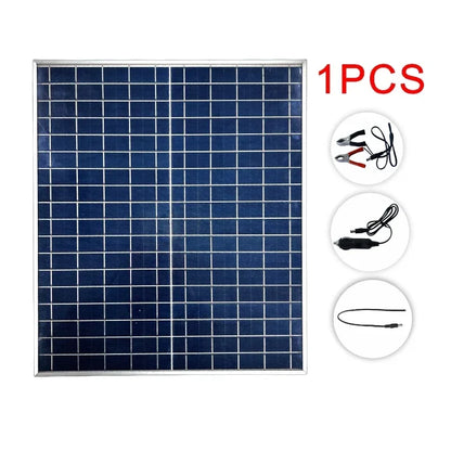 Kit Système Solaire 500W/1000W - Panneau 12V + Contrôleur 100A + USB (Portable)