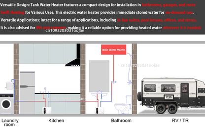 12V 10L Electric Water Heater for Camper and Motorhome – Stainless Steel Tank