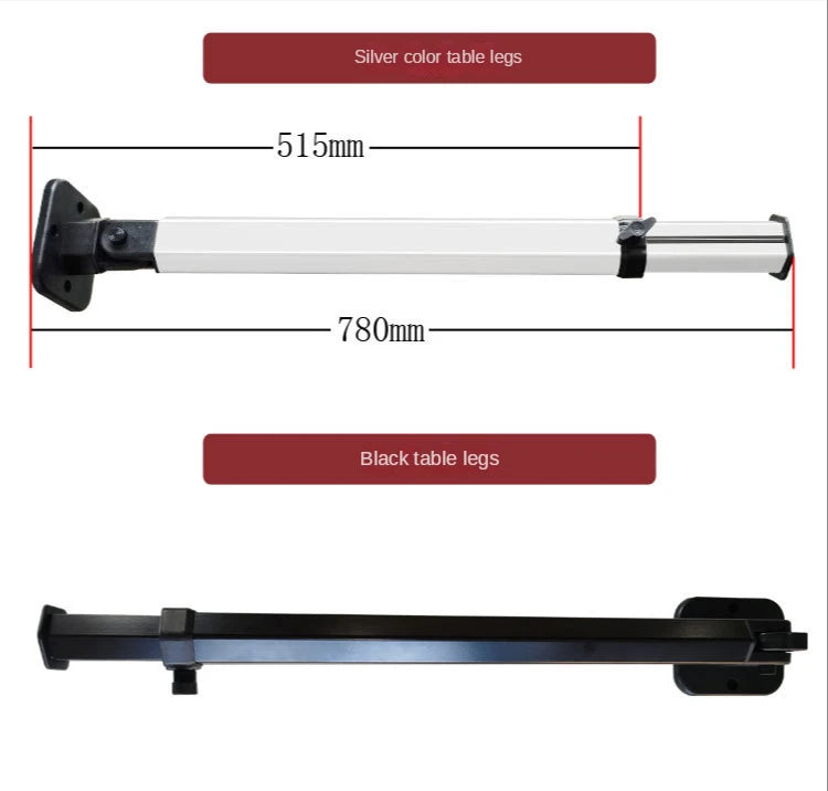 Mesa Plegable para RV con Pata Ajustable | Mesa Exterior y Interior de Aluminio Reforzado, Desmontable y Regulable