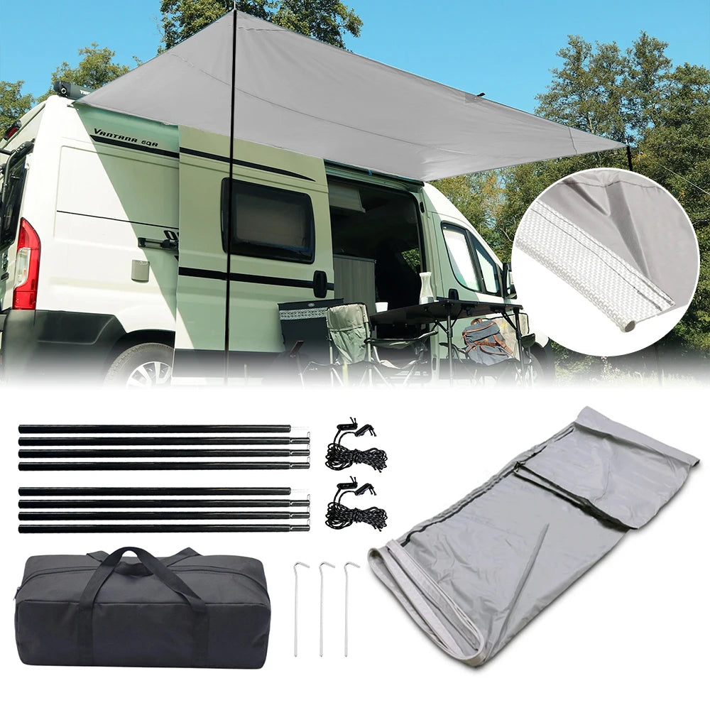Toldo / Velas de Sombra 3x2,4m para Caravana, Autocaravana o Camper –