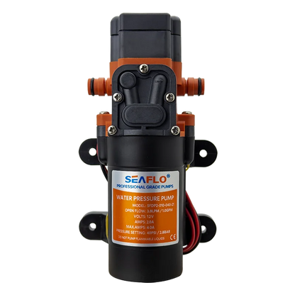 Pompe à Eau sous Pression 12V 40 PSI – Membrane Auto-amorçante pour Camping-car et Bateau