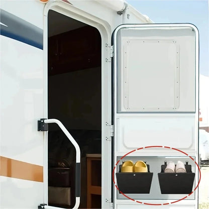2PCS Organizador de Zapatos para Puerta de RV con Bolsillos Profundos – Rack Adhesivo para Camper, Casa Rodante y Espacios Reducidos