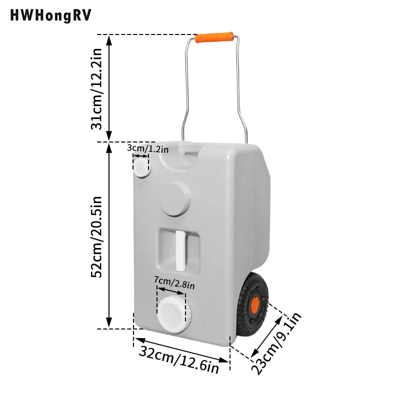 Réservoir d'Eau Propre 25L pour Camping-Car et Van Aménagé – Usage Intérieur et Extérieur