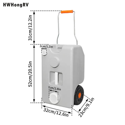 Réservoir d'Eau Propre 25L pour Camping-Car et Van Aménagé – Usage Intérieur et Extérieur