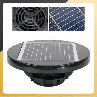 Ventilador Techo Solar 200mm - Ultra Plano + Automático para RV y Caravana