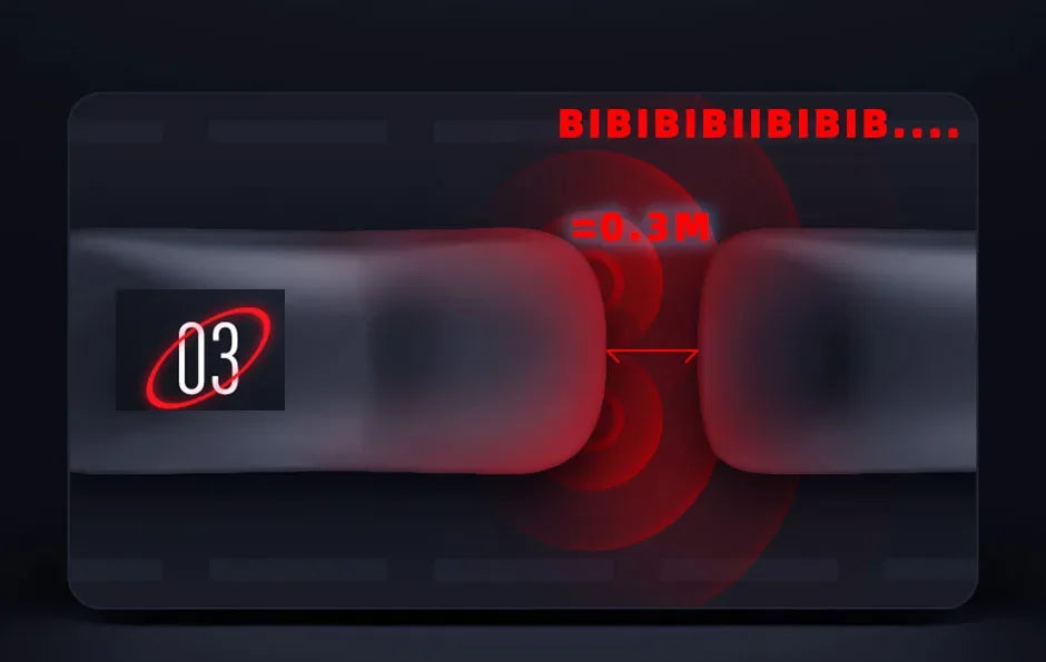 Sensor de Aparcamiento Delantero Invisible QXNY – Radar Ultrasónico con Alarma Sonora, Detección 0,3–1 m, 12V