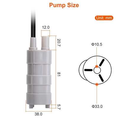 Pompe à eau 12V pour camping-car et WC chimique