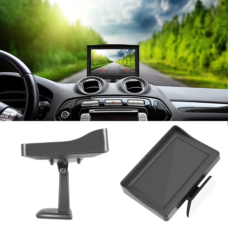 Cámara de Marcha Atrás con Cable y Visión Nocturna LED 170° – Kit con Monitor 4,3” para Coche, Camper y Furgoneta