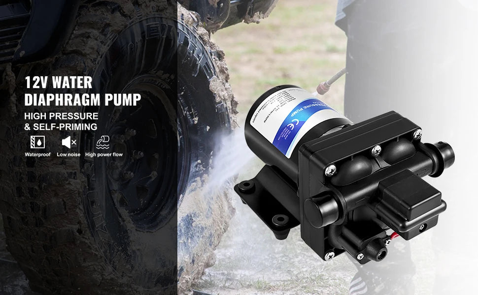 Bomba de Agua a Presión 12V – 3 GPM para Camper y Autocaravana
