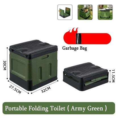 WC Portátil Plegable Multifunción | Baño de Camping Compacto y Resistente | Hasta 300 kg
