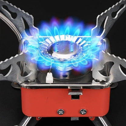 Mini Hornillo Cuadrado Plegable - Encendido Integrado + Gas Butano