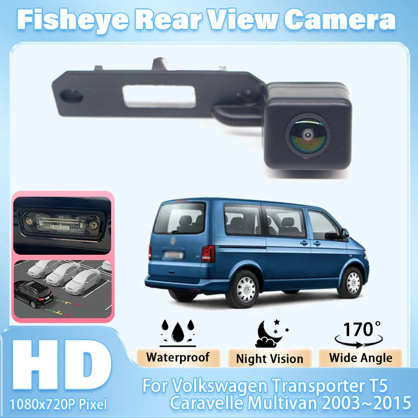 VW T5 / Tiguan - Cámara Marcha Atrás Fisheye HD con Sony Chip