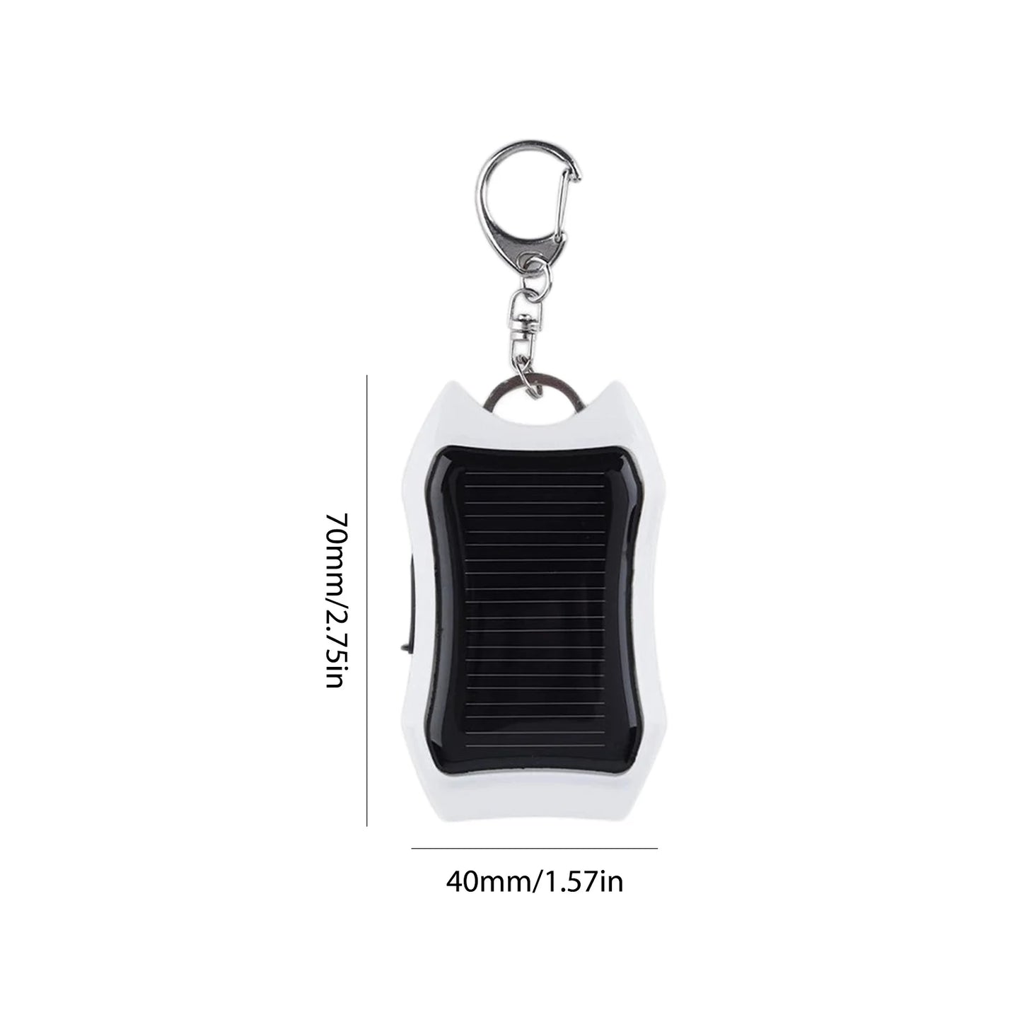 Mini Power Bank Solar con Llavero - 950mAh + Linterna LED para Emergencias (Camping/Viaje)