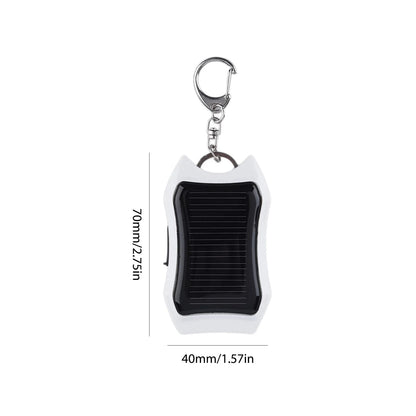 Mini Power Bank Solar con Llavero - 950mAh + Linterna LED para Emergencias (Camping/Viaje)