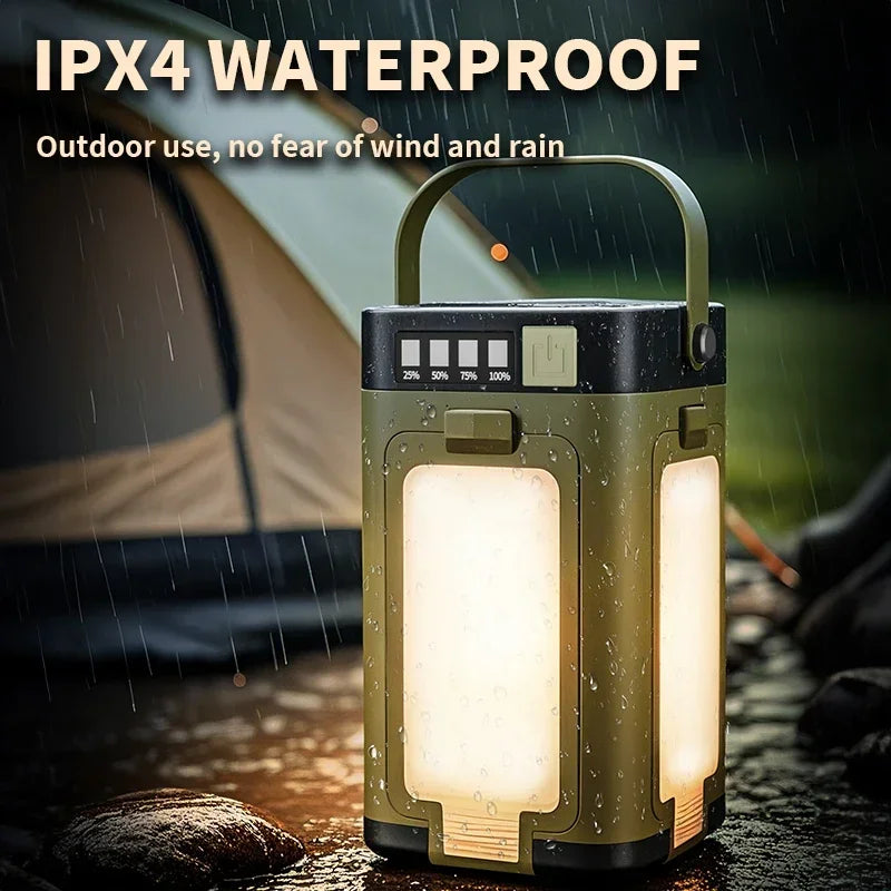 Lampe solaire pliable 2000 mAh – Lumière de camping + Power Bank + Lampe de poche 3-en-1 Description :