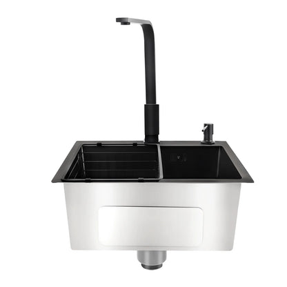 Évier de cuisine complet avec robinet pivotant à 360°