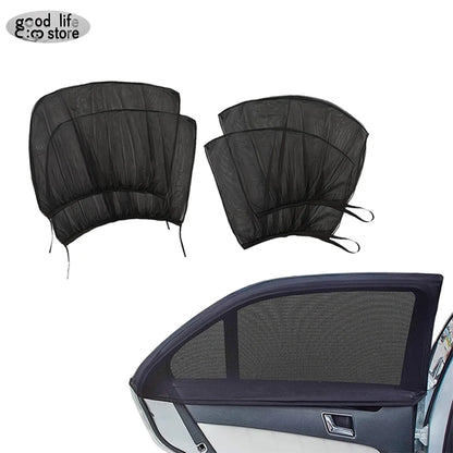 Lot de 4 moustiquaires de fenêtre - Universelles · Anti-moustiques · Protection solaire · Ventilation · Installation express
