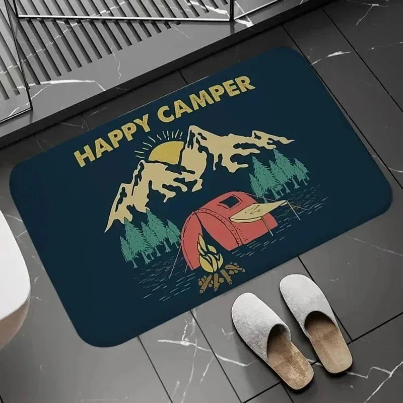 Tapis antidérapant en flanelle - Doux, lavable et décoratif pour camping-car (3 tailles)