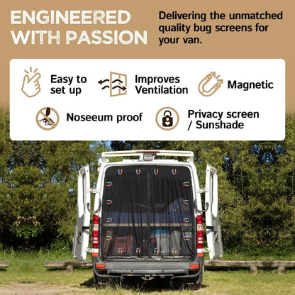 Mosquitera Puerta Trasera Magnetica