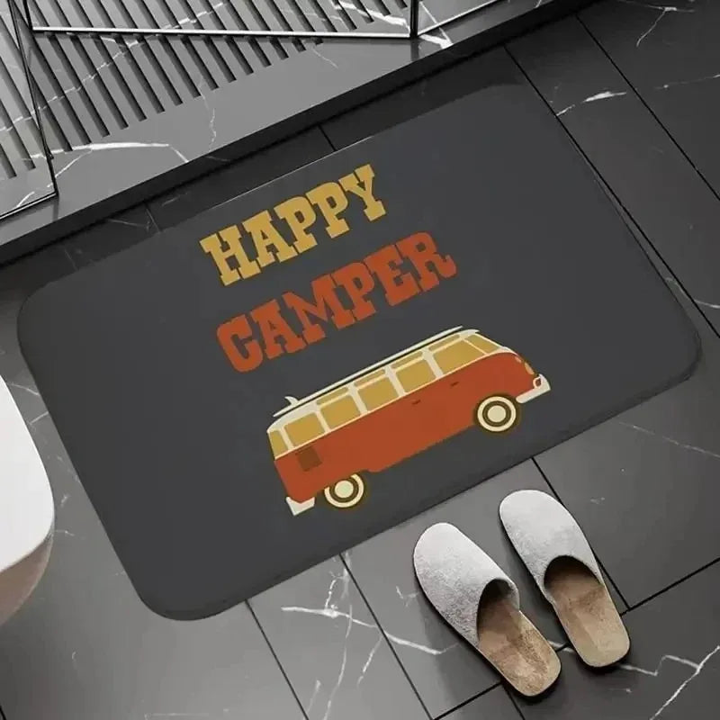 Tapis antidérapant en flanelle - Doux, lavable et décoratif pour camping-car (3 tailles)