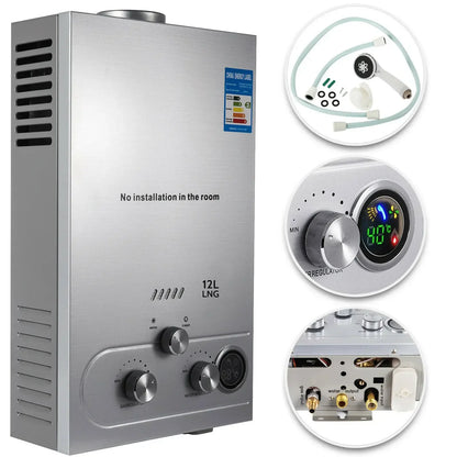 10L Gas Water Heater for Camper and Camping – Instant LPG 20 kW with Shower