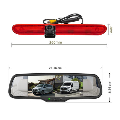 Cámara de Marcha Atrás GWYAF HD 720P con Monitor IPS 6,86” Doble Pantalla para Peugeot, Citroën, Opel y Toyota ProAce
