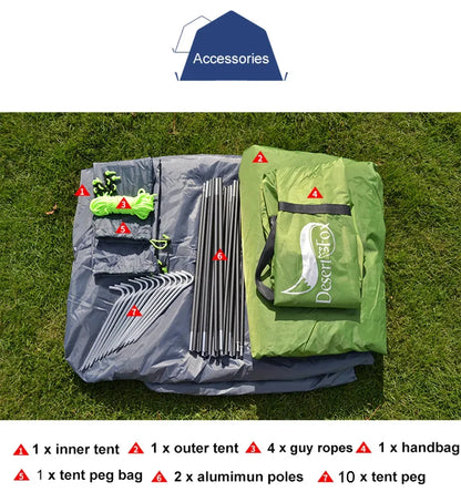 Desert&amp;Fox Dome Tent for 2 People | Ultralight and Waterproof