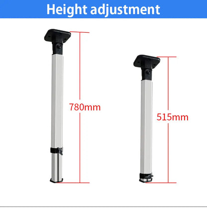 Mesa Plegable para Camper y Autocaravana con Pata Regulable | Mesa Interior RV Giratoria y Desmontable