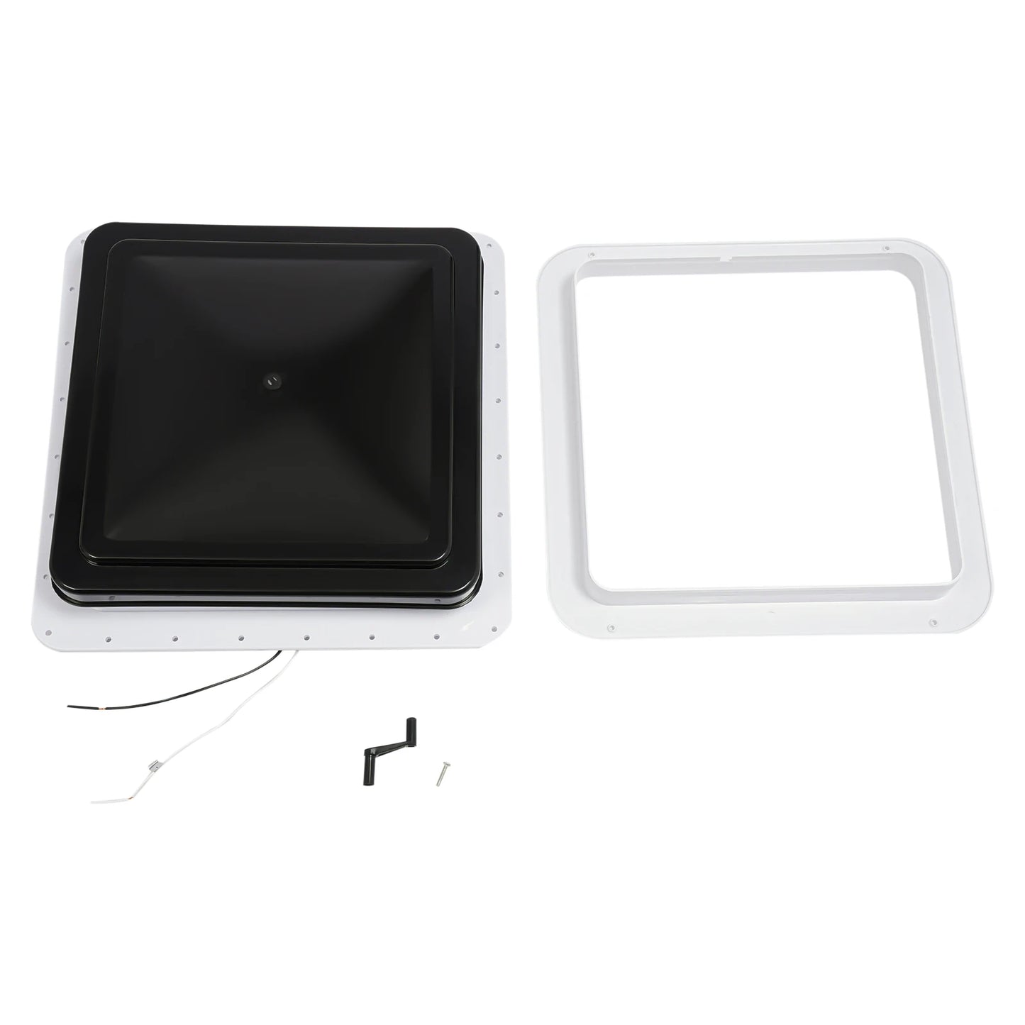 Lanterneau Ventilateur 42x42cm - Extracteur de Toit + Lumière Naturelle pour Camping-car et Caravane