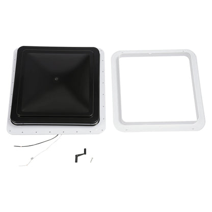 Lanterneau Ventilateur 42x42cm - Extracteur de Toit + Lumière Naturelle pour Camping-car et Caravane