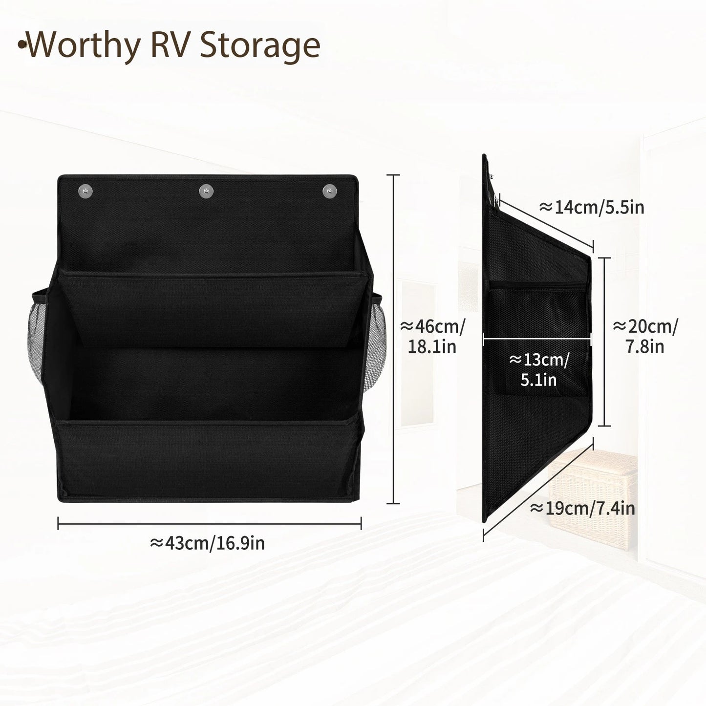 Camper Over-the-Door Hanging Organizer – Oxford Storage Bag with Multiple Pockets