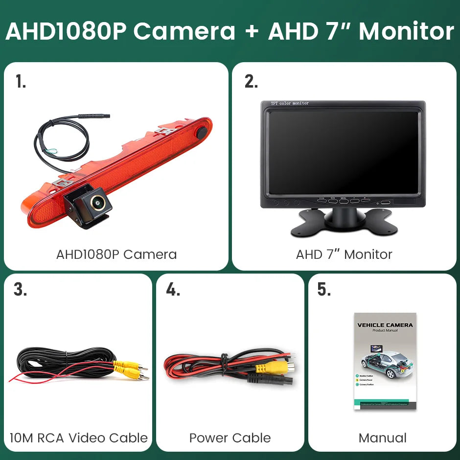 Kangoo / Citan - Cámara Marcha Atrás AHD 1080P con Monitor 7"