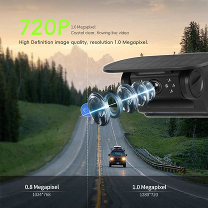 Universal - Cámara WiFi Solar 720P - Visión Nocturna + Magnética Impermeable para RV