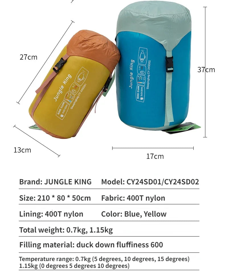 Sac de couchage en duvet de canard | 3 saisons