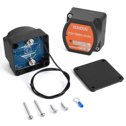 Kit de Relé de Carga Dividida 12V 140A con Detección Inteligente de Voltaje para Camper, Motorhome, 4x4 y Barco