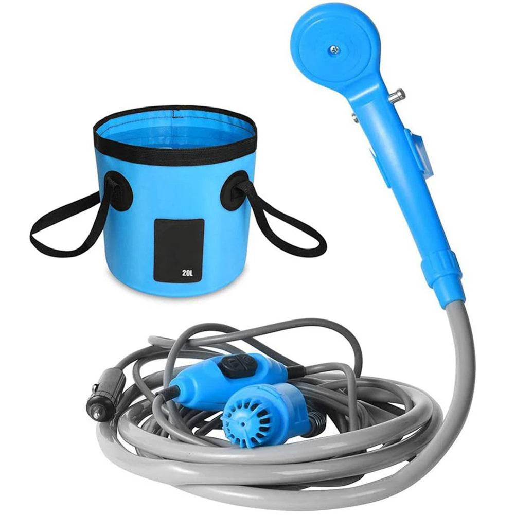Camping Shower with 20L Tank and 12V Pump